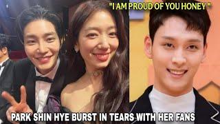 PARK SHIN HYE CRIED AT THE BACKSTAGE IN THE SBS DRAMA AWRDS ! HER HUSBAND WAS SHOCKED !!