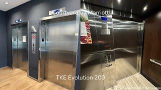 BAD New ThyssenKrupp Evolution 200 MRL Traction Elevators | Courtyard by Marriott | Houston, TX