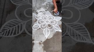 White rangoli#231 #simplerangoli #smallrangolikolam #easyrangoli #muggulu #@My_rangoli77 #diwali