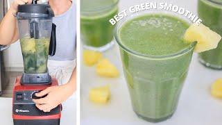 3 INGREDIENT GREEN SMOOTHIE | fast + easy healthy smoothie recipe perfect for beginners