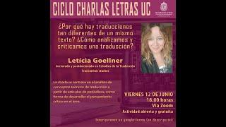 Charla sobre la traducción literaria con Letícia Goellner