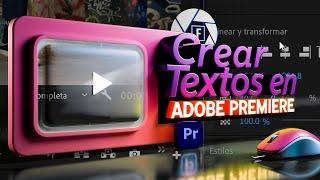 Crea textos en Premiere | Curso Adobe Premiere 2025 gratis