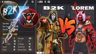 B2K VS LOREM | ONLY AWM LEGENDS ROOM | BEAST MATCH - تحدي ملوك القناصة بين بورن تو كيل و لورام