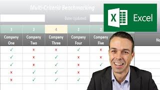 How to make a Product Comparison Template in Excel (Benchmarking)