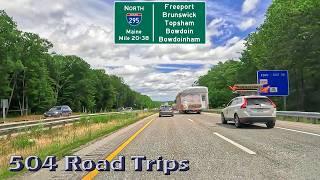 ⁴ᴷ Road Trip #1048 - I-295 N - Maine Mile 20-38 - Freeport/Brunswick/Topsham/Bowdoin/Bowdoinham