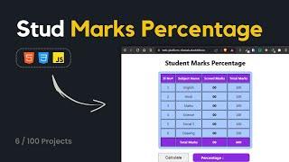 Students Marks Percentage   | 6/100 Projects  | By CodeBustler 