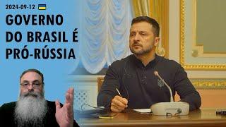 #Ucrânia 2024-09-12: ZELENSKY dá entrevista e FALA o ÓBVIO: GOVERNO do PINGUÇO CORRUPTO é PRÓ-RÚSSIA