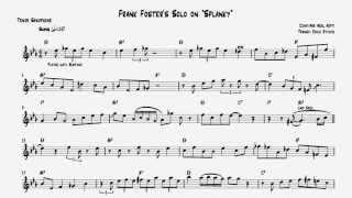 Frank Foster: "Splanky" Tenor Solo [TRANSCRIPTION]