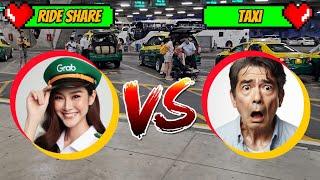 Grab vs Taxi at Bangkok BKK Suvarnabhumi Airport | Who is Cheaper?