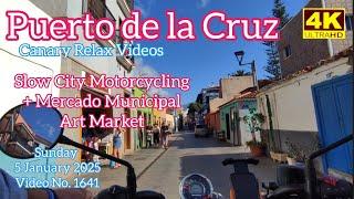 Tenerife ️ Puerto de la Cruz City Motorcycling + Mercado Municipal Art Market 5 January 2025