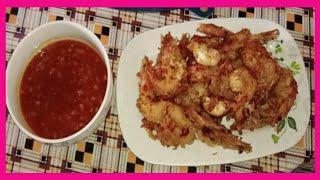 Fried Shrimps with Hot sauce || Lutong bahay