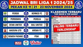 Jadwal BRI Liga 1 2024 Pekan ke 11 - Persib vs Borneo Fc - Persebaya vs Persija - Liga 1 Indonesia