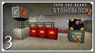 FTB Stoneblock 2 | RFTools Builder Quarry! | E03 (FTB Stoneblock 2 Let's Play)