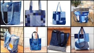 Trendy Market Denim Bag Or Patch Work Bags & Recycled Denim Bag Design For Women's | Bags Ideas