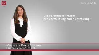 Vorsorgevollmacht zur Vermeidung einer Betreuung | NDEEX