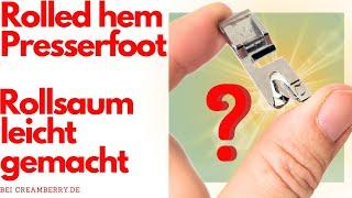 Rollsaum leicht nähen, How to sew a rolled hem