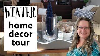 Winter Decor Home Tour 2020~Winter Decorating Ideas After Christmas~ Farmhouse Winter Decor