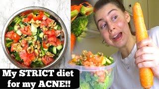 EXACTLY WHAT I EAT IN A DAY ON MY STRICT ANTI ACNE DIET MY NATUROPATH GAVE ME! HOW TO GET CLEAR SKIN