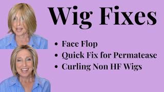 Wig Fixes | Fixing Face Flop, Permatease Trick, Curling Non HF Fibers