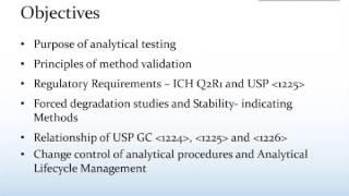 ST101 Lecture 4: Development and Validation of Stability Indicating Methods