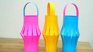 How to make very easy paper Lantern for kids,easy kids paper crafts