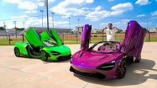PICKING UP BOTH OF MY CUSTOM MCLARENS 720S FROM INTERIOR SHOP