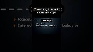⏳How Long it takes to Learn JavaScript