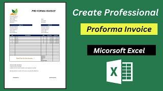 How to Create Professional Invoice in Excel | Proforma Invoice | AR Computer Guide