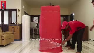 Packing and Unpacking of Fridge, Bike, Sofa, Utensils and Glass Table  | Leo Packers and Movers