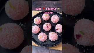 Rose coconut laddu#sweet#shortsvideo #shortsstreetfoodvideos #streetfoodrecipesRecipe:-In Water add