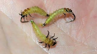 The Best Fishable Realistic Net Spinner Caddis Larva - Fly Tying