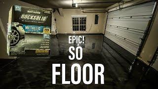 Installing Epoxy [Polycuramine] Floors! The Right Way - Rustoleum ROCKSOLID Metallic