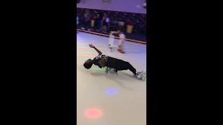 This is wild!  Kid attempting a crazy move at the roller rink.  #shorts