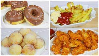 Leckere Donuts, Quarkbällchen, Pommes und Crispy Chicken Sticks ohne Fett I Geht das?