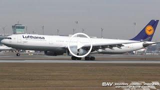 Airbus A330-300 - Lufthansa D-AIKG - landing at Munich Airport