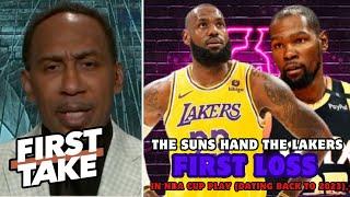 FIRST TAKE | Lakers' defense SUCKS! - Stephen A. on the Suns dominating LeBron, LAL in KD's return