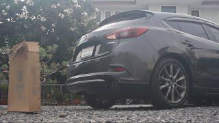 testing Mazda’s SCBS-R (Smart City Brake Support Reverse) in Mazda 3