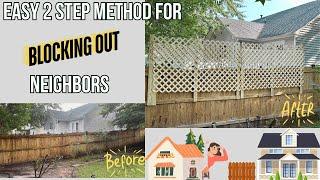 DIY Fence Privacy Screen|Simple 2-Step Method to Block Out Neighbors