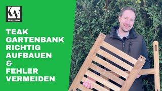 Teak Gartenbank aufbauen & montieren Anleitung | Inside Kai Wiechmann