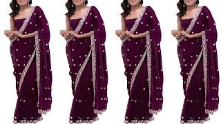 2024ki sabse letest organza sarees with price/organza designer saree/party wear saree/organza saree