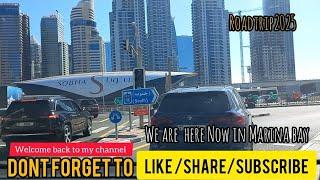 Dubai Marina Bay to Gas station ENOC | with Mcdonalds Restaurant | Lets Go