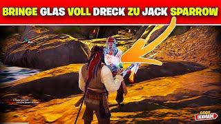 Bringe das Glas voll Dreck zu Jack Sparrow Fortnite Piratenkodex 1 Aufgabe Fluch der Karibik