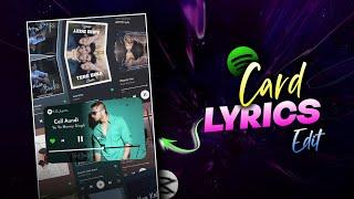 Trending Spotify Card Lyrics Tutorial In Capcut 