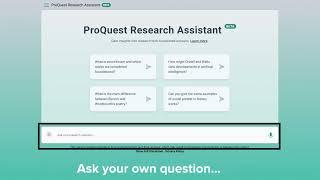 ProQuest Research Assistant Video