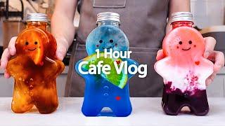 카페 브이로그/1시간 모아보기1 hours/Cafe Vlog/ASMR/Tasty Coffee#119