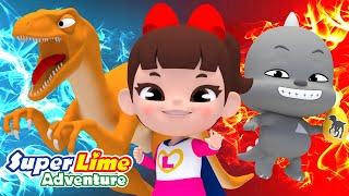 Color Dtective Stories | Super Lime 3D Animation #1 Dinosaur | Playground Baby & Kids