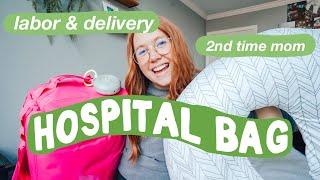 Hospital Bag for Labor and Delivery 2024 | 2nd Time Mom's Hospital Bag