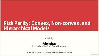 "Stock Graphs for Hierarchical Risk Parity Portfolio" by Zé Vinícius