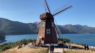 [4K WALK] 거제도 가볼만한곳 - 바람의언덕 풍차 Walking Around Hill of Wind in Geoje city 巨済市