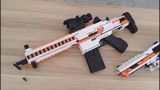 HK416-C Asiimov MOC Custom Bricks Compatible Building Blocks